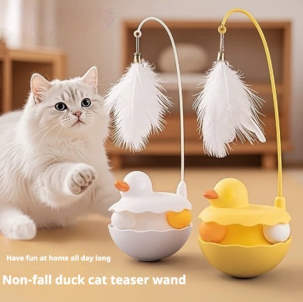 Lightweight Resin Duck Shape Fun Stick For Kitten Play by VetsPetStore