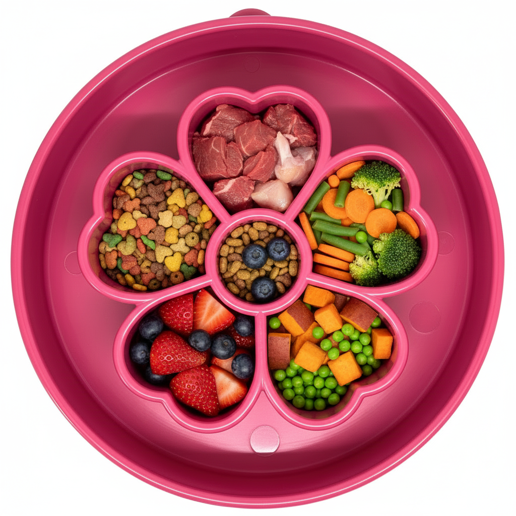 Flower eBowl Deep Slow Feeder Dog Bowl for Enrichment | USA Made by SodaPup/True Dogs, LLC