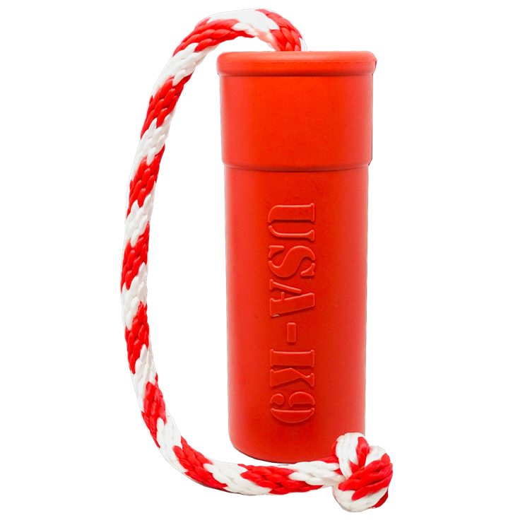 USA-K9 Firecracker Floating Training Dummy | K9 Handler Reward Toy | Red | USA Made by SodaPup/True Dogs, LLC