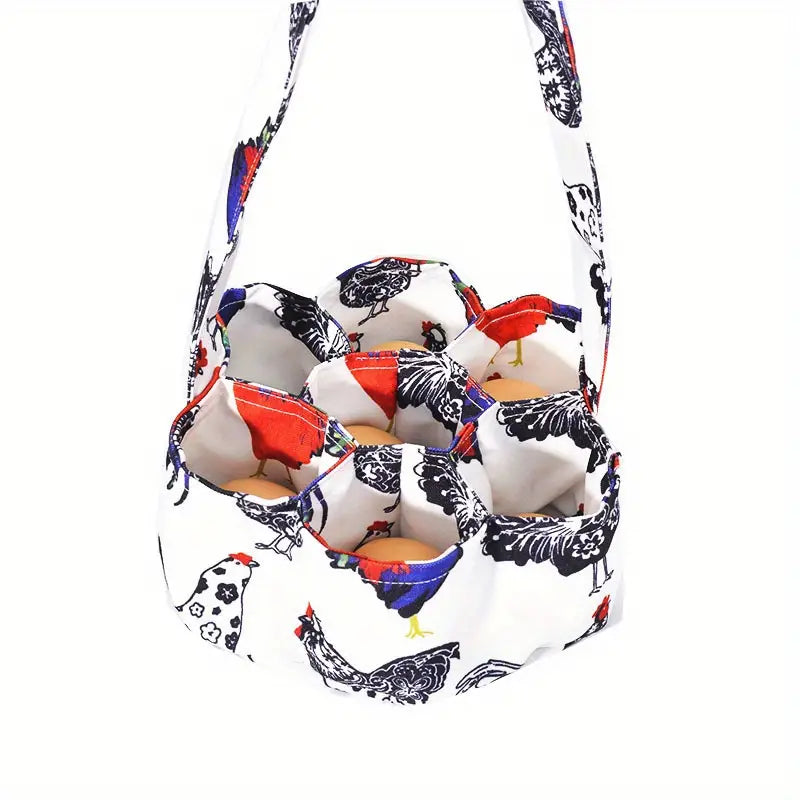 Eggs Collecting Basket With 7 Pouches by Dahlia Pets