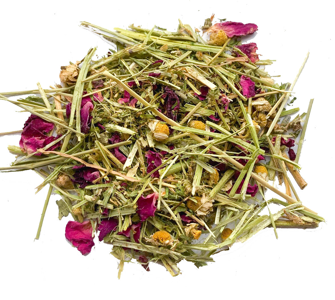 Calming Forage Mix For Rabbits, Guinea Pigs, Hamsters, and Chinchillas (2 ounces) by Dahlia Pets