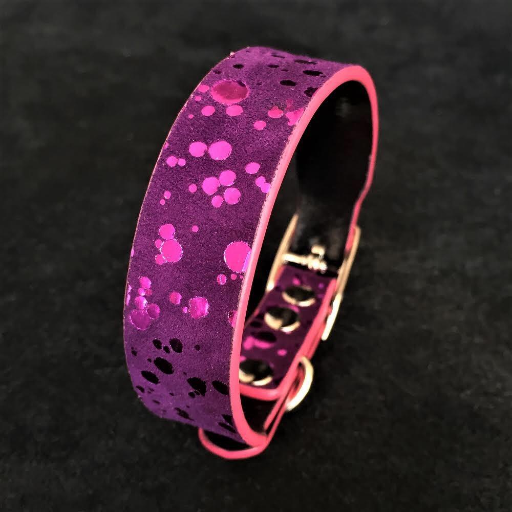 The "Viola Drops" puppy collar by Bestia Dog Gear