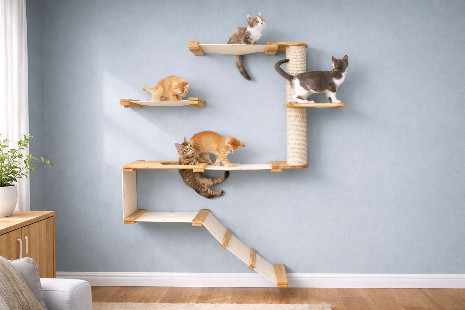 The Deluxe Cat Fort - Modern Cat Condo by Catastrophic Creations