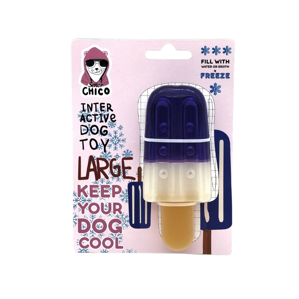 Popsicle-Shaped Freezable Dog Toy – 100% Natural Rubber Chew Toy by American Pet Supplies