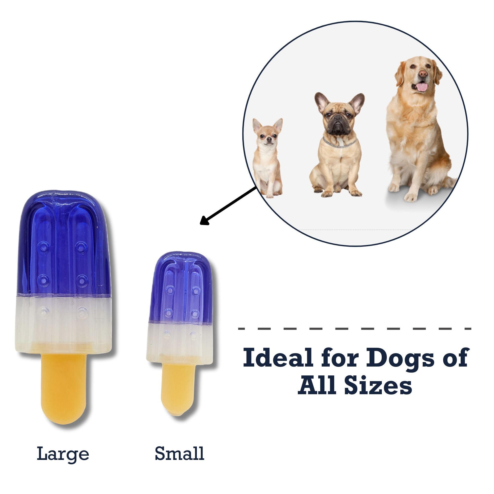 Popsicle-Shaped Freezable Dog Toy – 100% Natural Rubber Chew Toy by American Pet Supplies