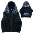Frenchie Dog Hoodie - Black Plaid by Frenchie Bulldog