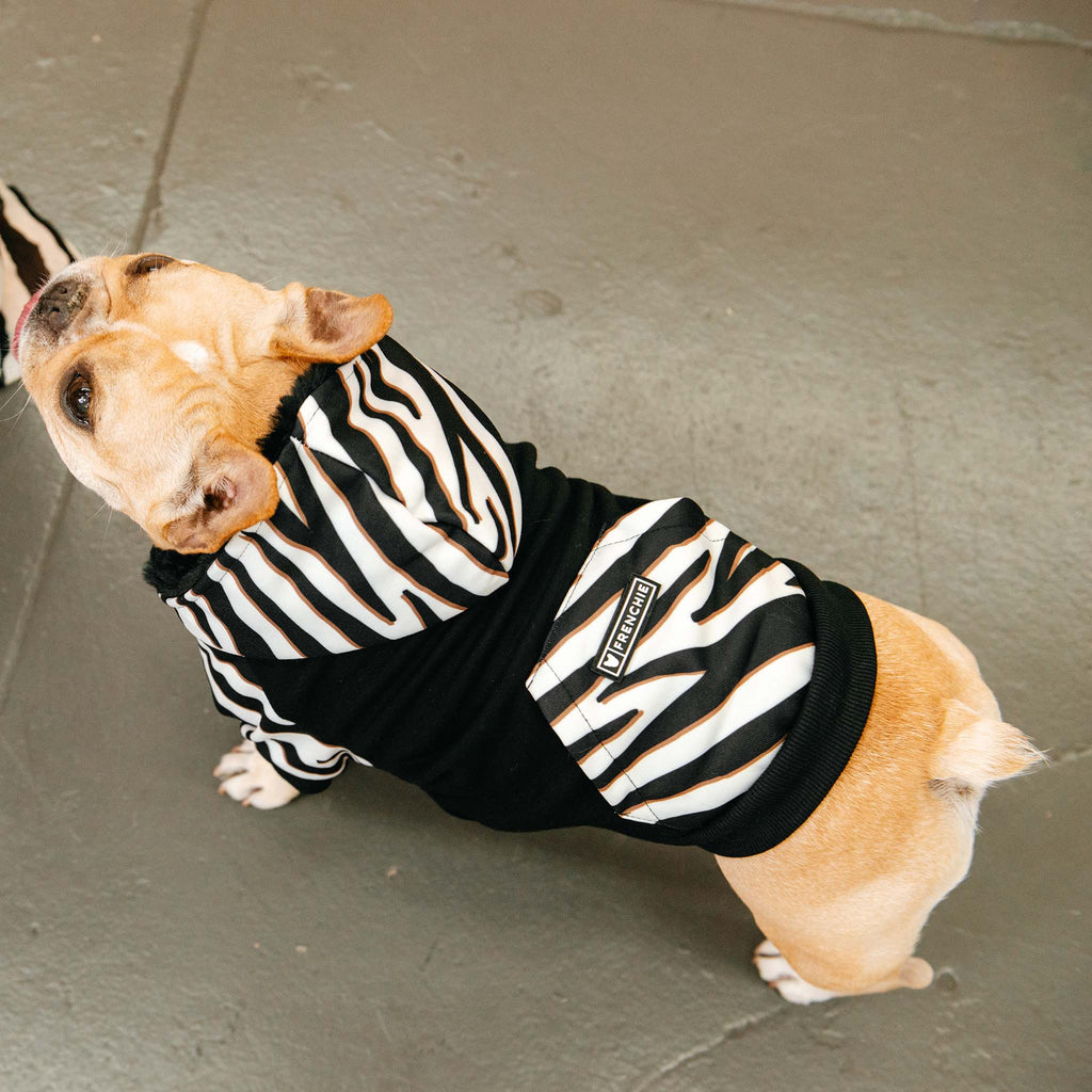 Frenchie Dog Hoodie - Zebra by Frenchie Bulldog