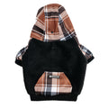 Frenchie Dog Hoodie - Cocoa Plaid by Frenchie Bulldog