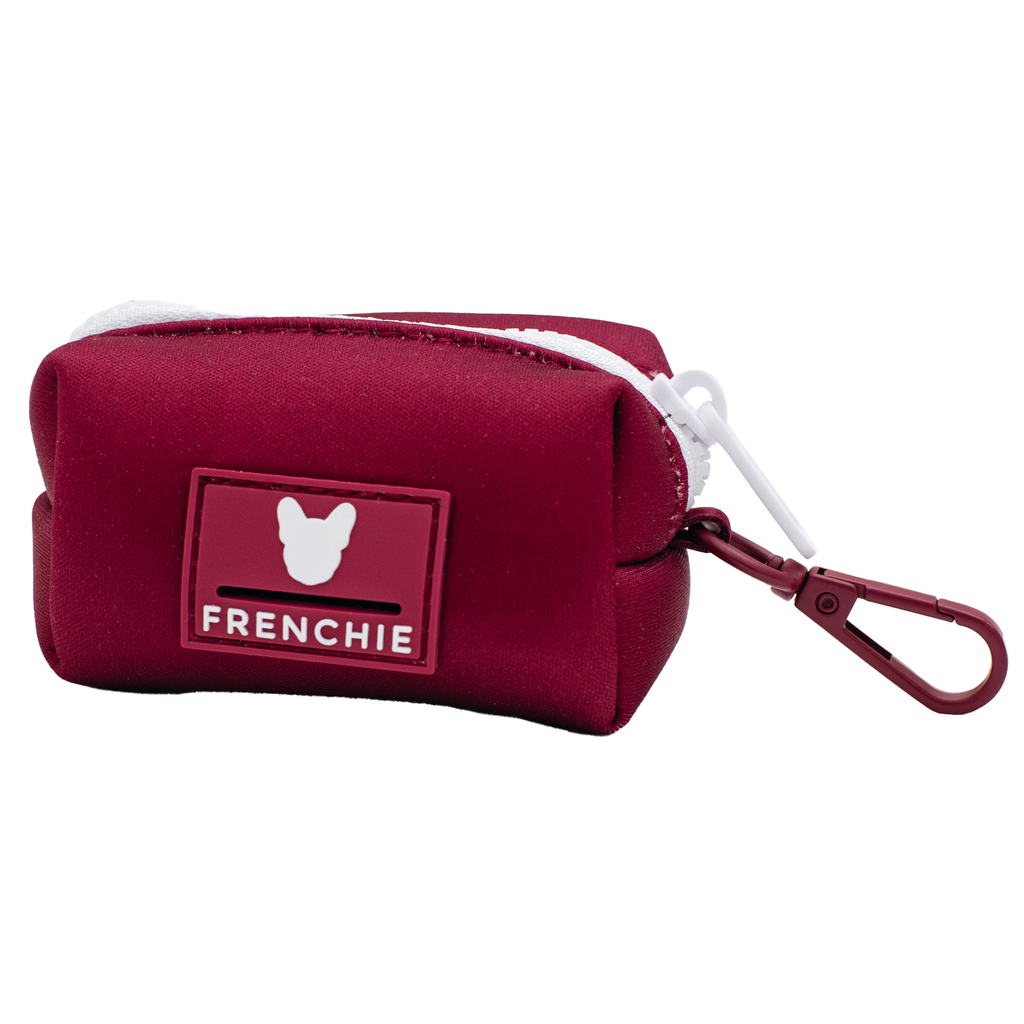 Frenchie Poo Bag Holder - Solid Ruby by Frenchie Bulldog