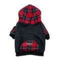 Frenchie Dog Hoodie - Red Tartan by Frenchie Bulldog