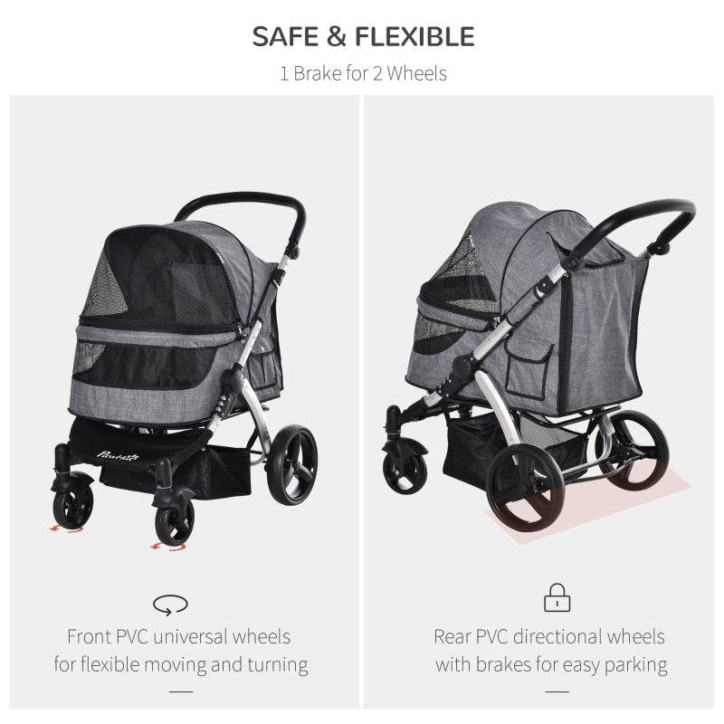 Travel Pet Stroller with Adjustable Handlebar by Furr Baby Gifts