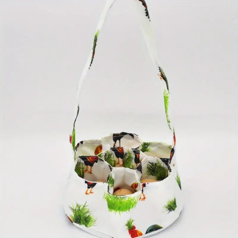 Eggs Collecting Basket With 7 Pouches by Dahlia Pets