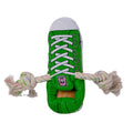 Squeaky Comfort Plush Sneaker Dog Toy – with Treat Compartment, Safe & Durable – Green by American Pet Supplies