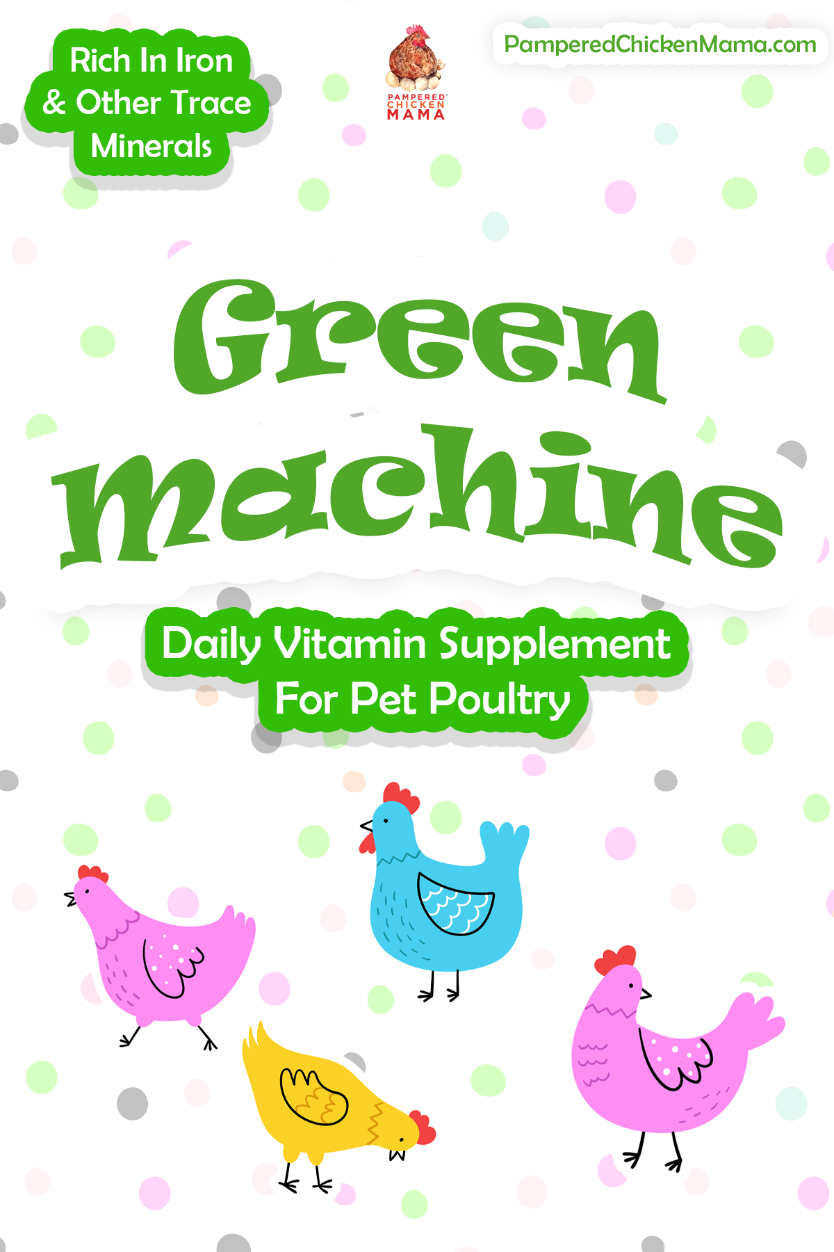 Green Machine: Daily Vitamin Supplement for Pet Poultry by Dahlia Pets