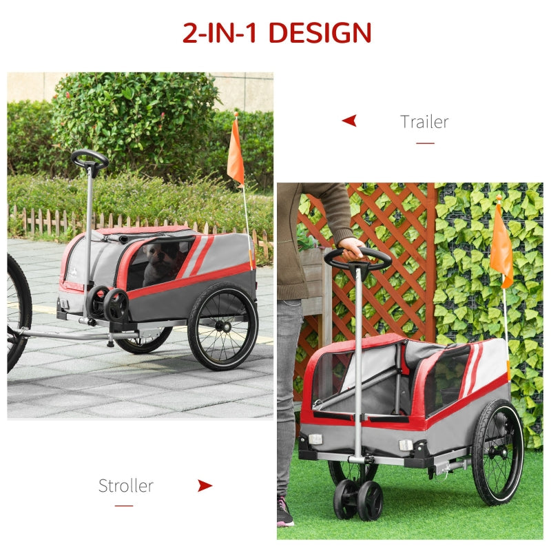 Pet Bike Trailer 2-in-1 Travel Stroller by Furr Baby Gifts