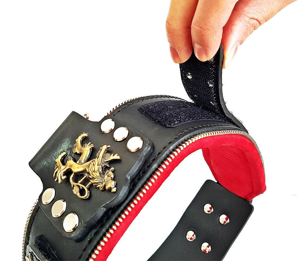The unique "General" leather dog collar for big dogs by Bestia Dog Gear