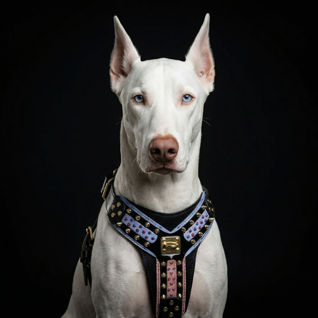 The "Candy" Black Harness by Bestia Dog Gear