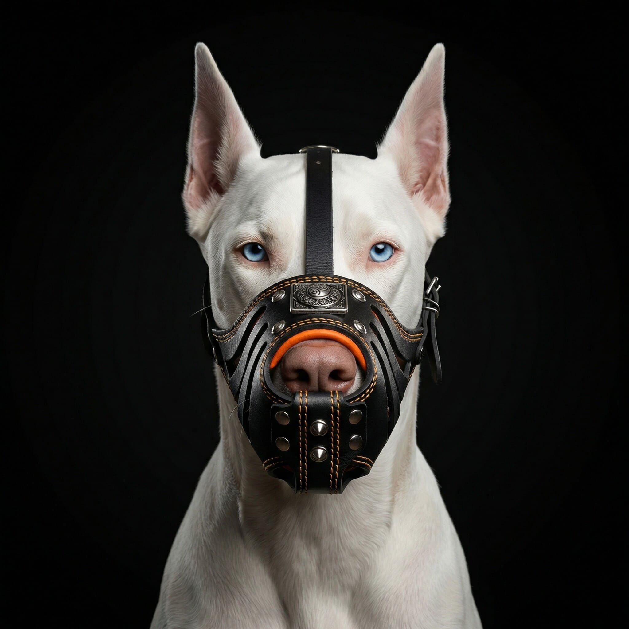''Eros'' Basket Muzzle black & orange by Bestia Dog Gear