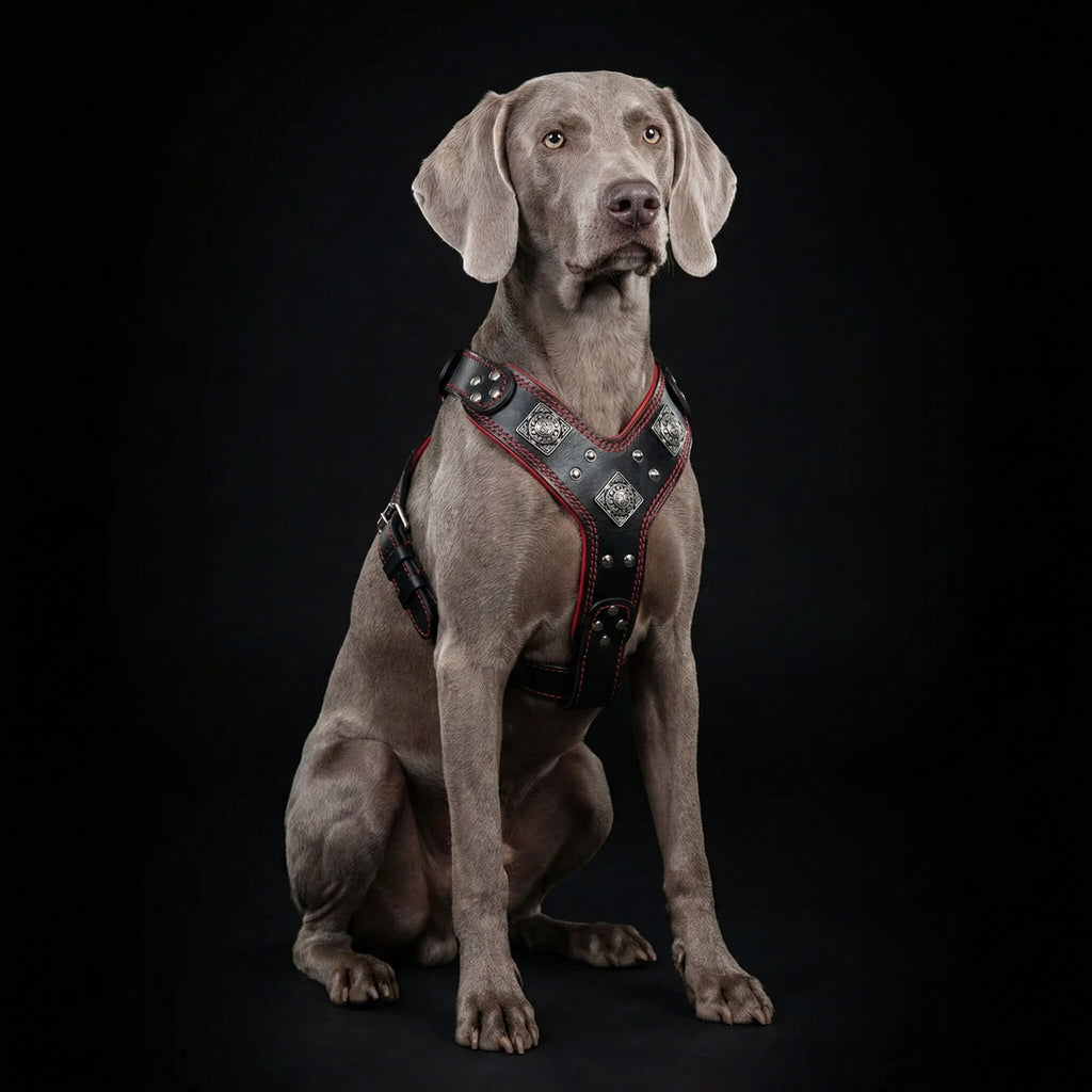 The "Eros" harness black & red by Bestia Dog Gear