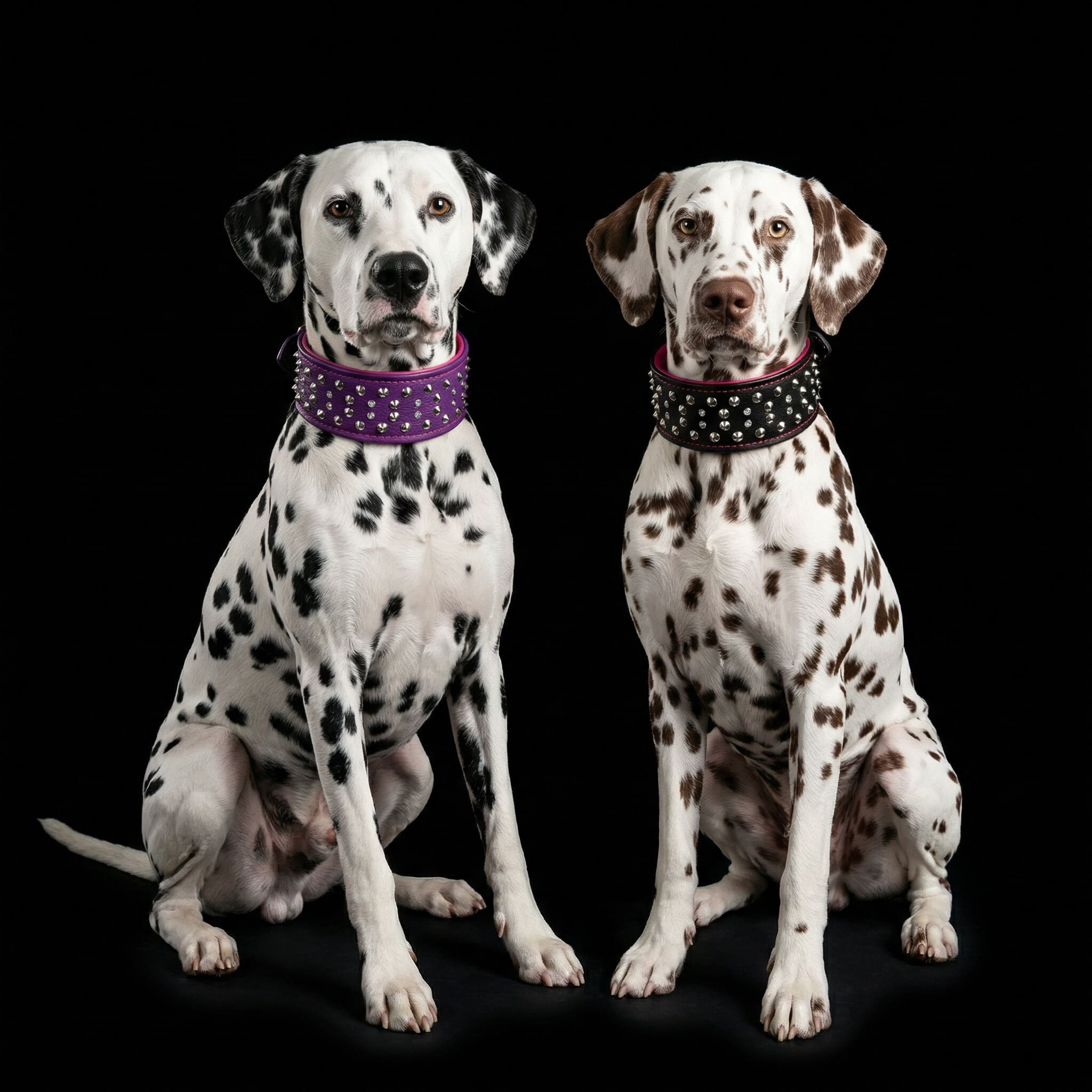 "Crystal" 2.8 inch wide soft leather collar by Bestia Dog Gear
