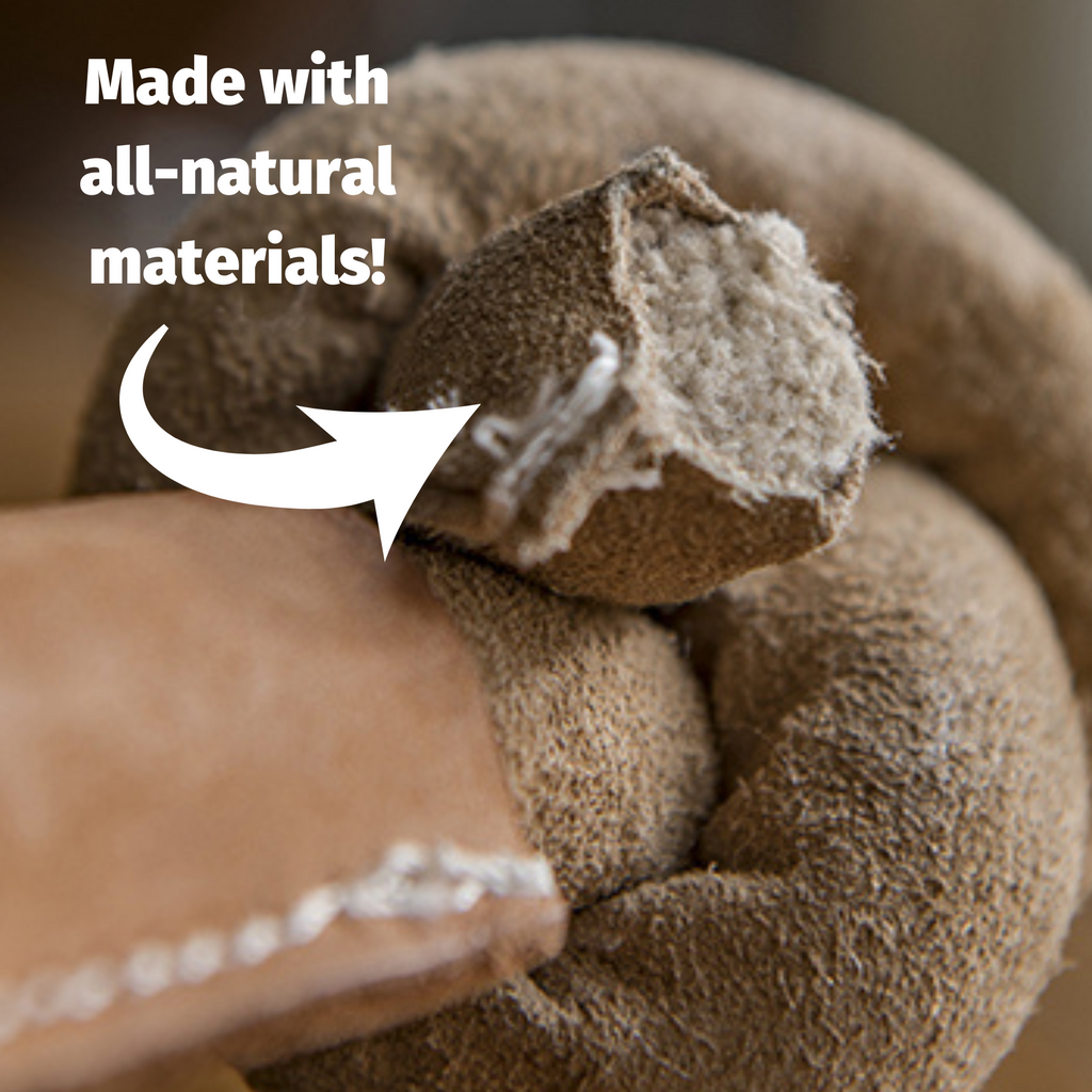 Huggle-Hide® Natural Leather Bone Dog Toy, 3 Pack by HuggleHounds