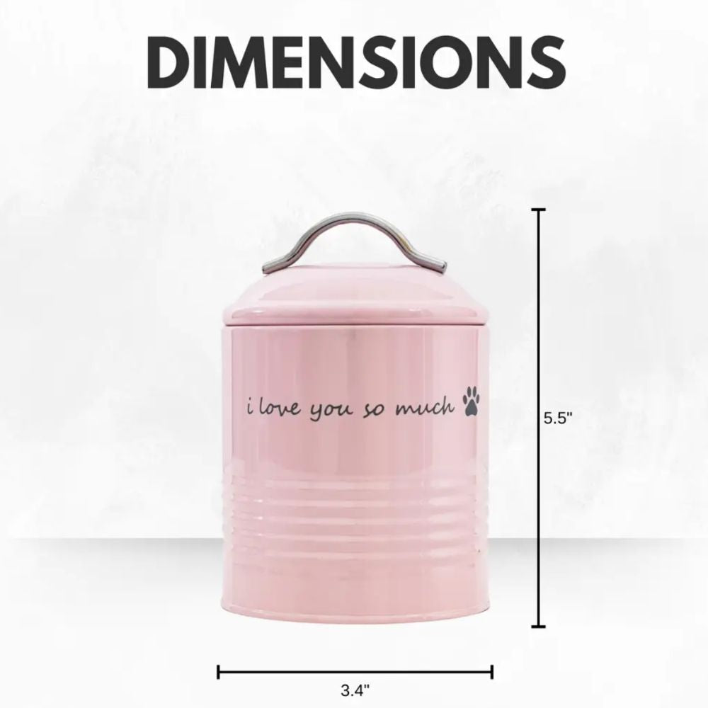 "I Love You So Much" Dog Treat Canister Gift Set – Pink & Blue by American Pet Supplies