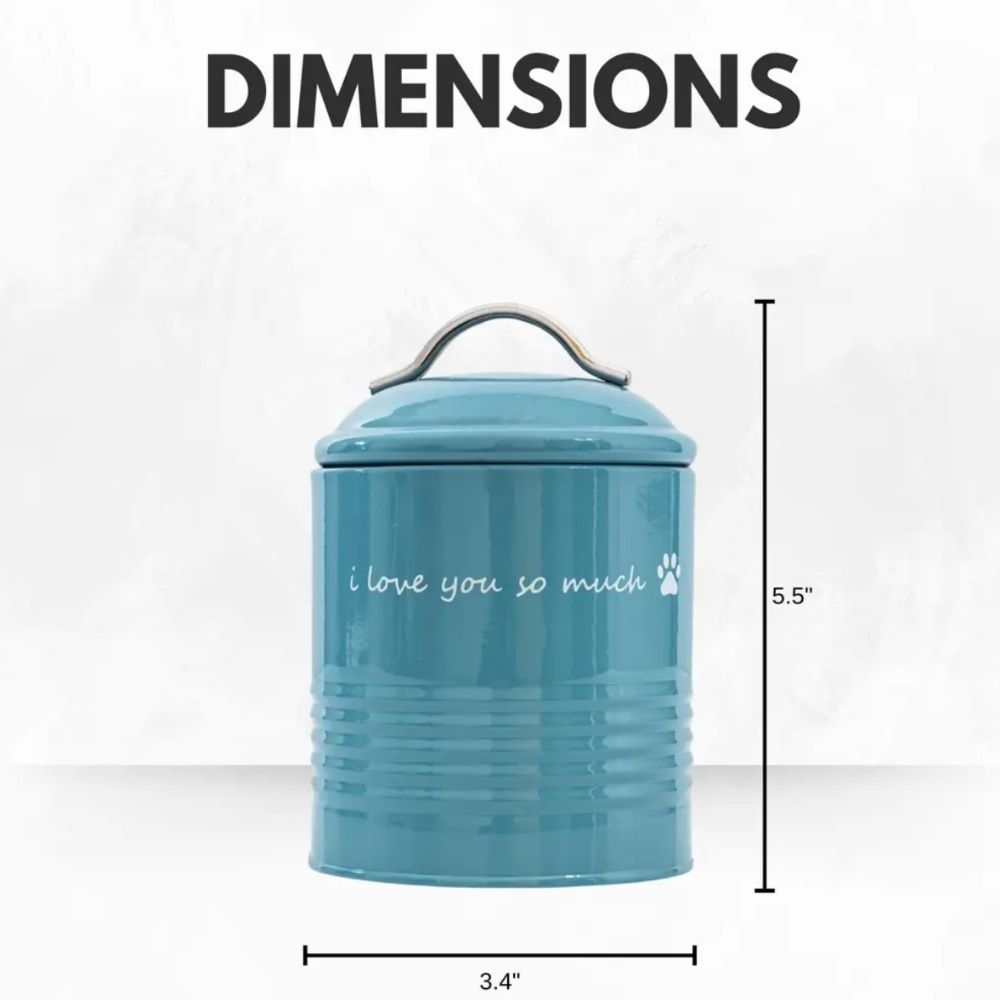 "I Love You So Much" Dog Treat Canister Gift Set – Pink & Blue by American Pet Supplies