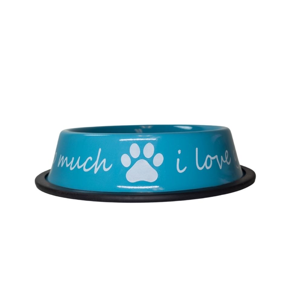 I LOVE YOU SO MUCH Modern Stainless Steel Dog Bowl – 24oz by American Pet Supplies