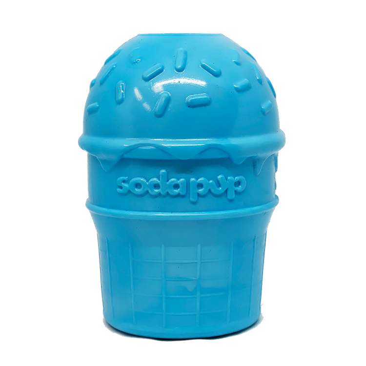Ice Cream Cone Rubber Dog Chew Toy for Power Chewers | USA Made | SodaPup by SodaPup/True Dogs, LLC
