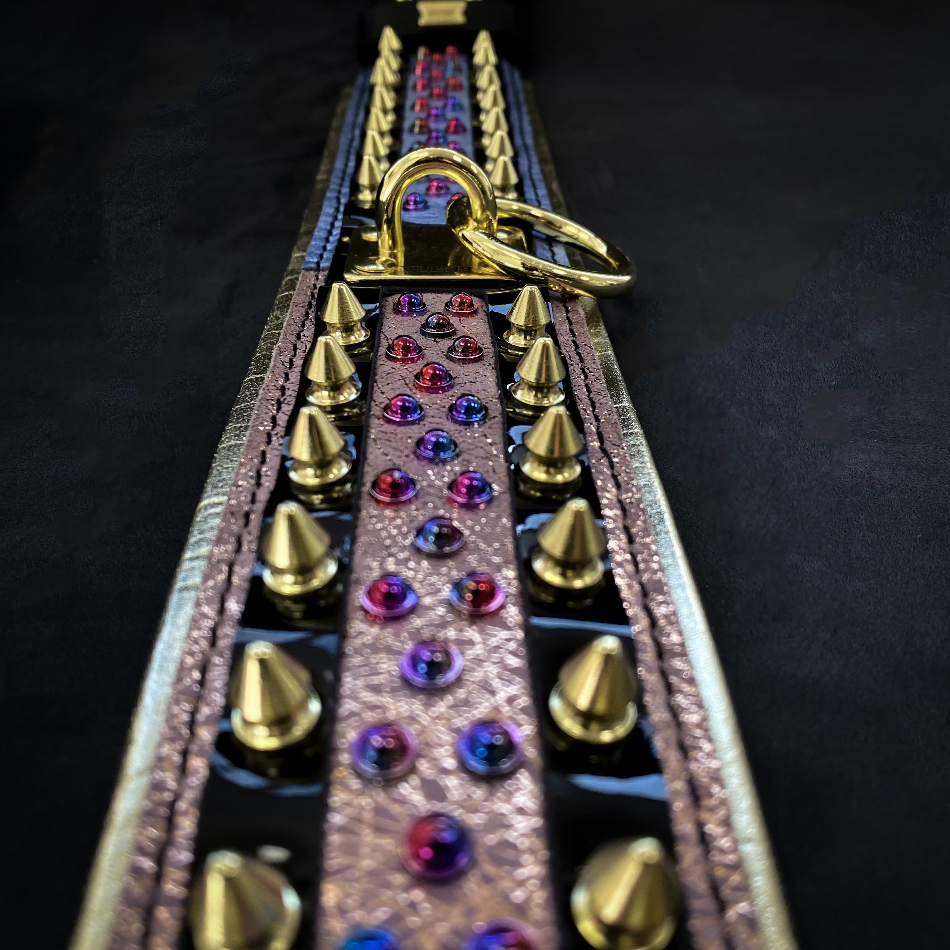 The Candy Dog Collar Black by Bestia Dog Gear