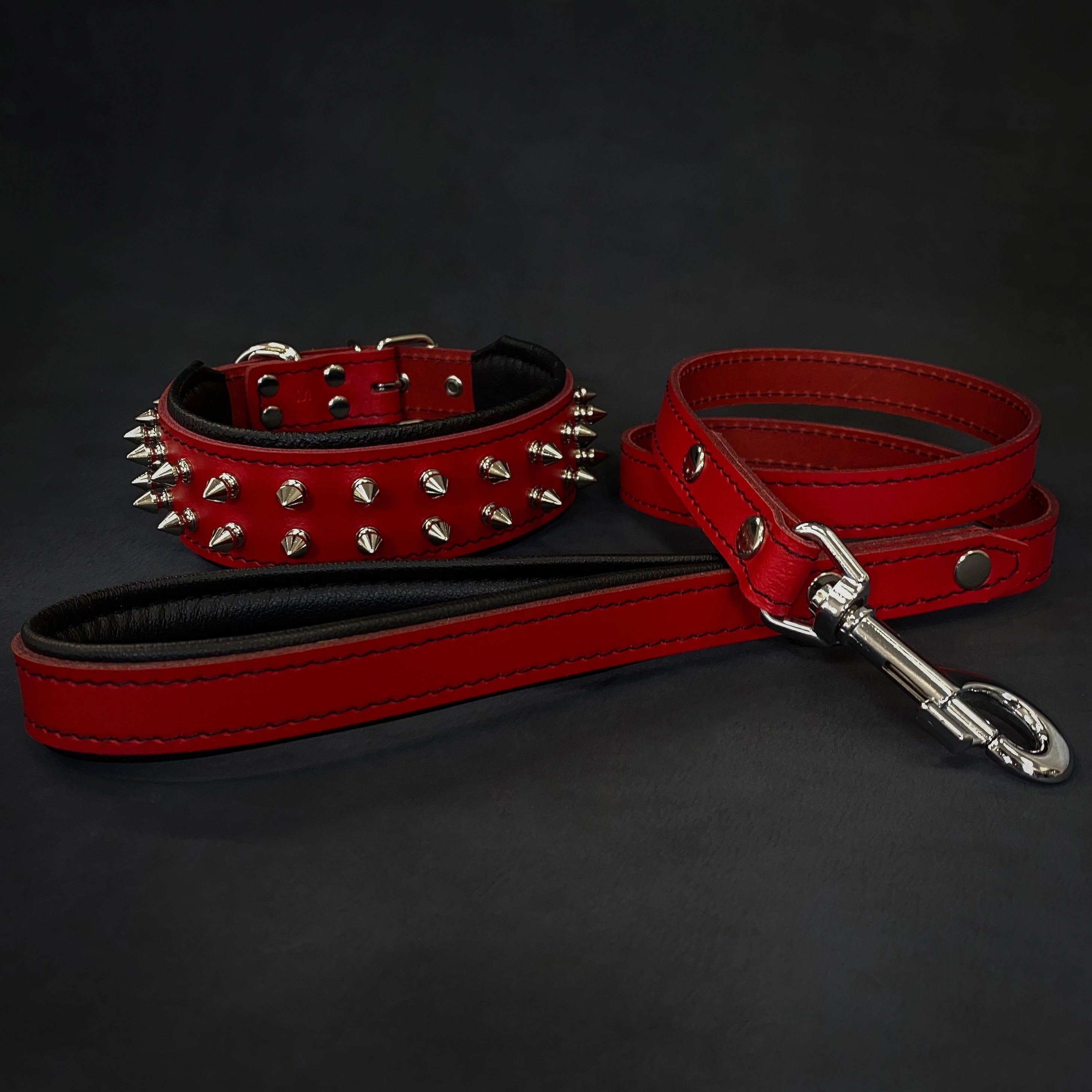 Red "Frenchie" collar by Bestia Dog Gear