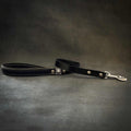 The "Eros" Leash 1 inch wide Black by Bestia Dog Gear