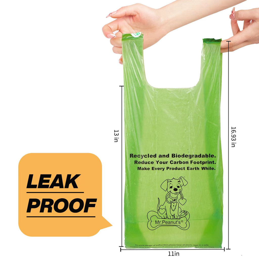 Mr. Peanut's XL Pooper Scooper Sized 13X11" BioDegradable BioPlastic Recycled Plant Based Waste Bags - 160 Count by Mr. Peanut's Pet Carriers