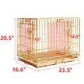 24-42" Collapsible Copper Gold Dog Crate GLD24-42 by Homey Pet Official