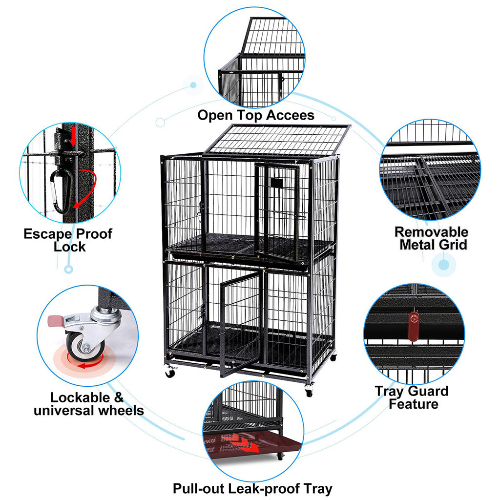 31" Two-Tier Dog Crate 46A by Homey Pet Official