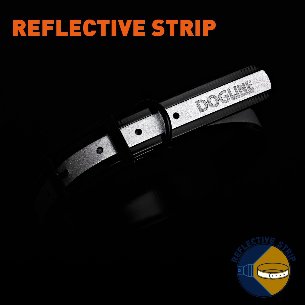 Biothane Translucent Reflective Dog Collar by Dogline