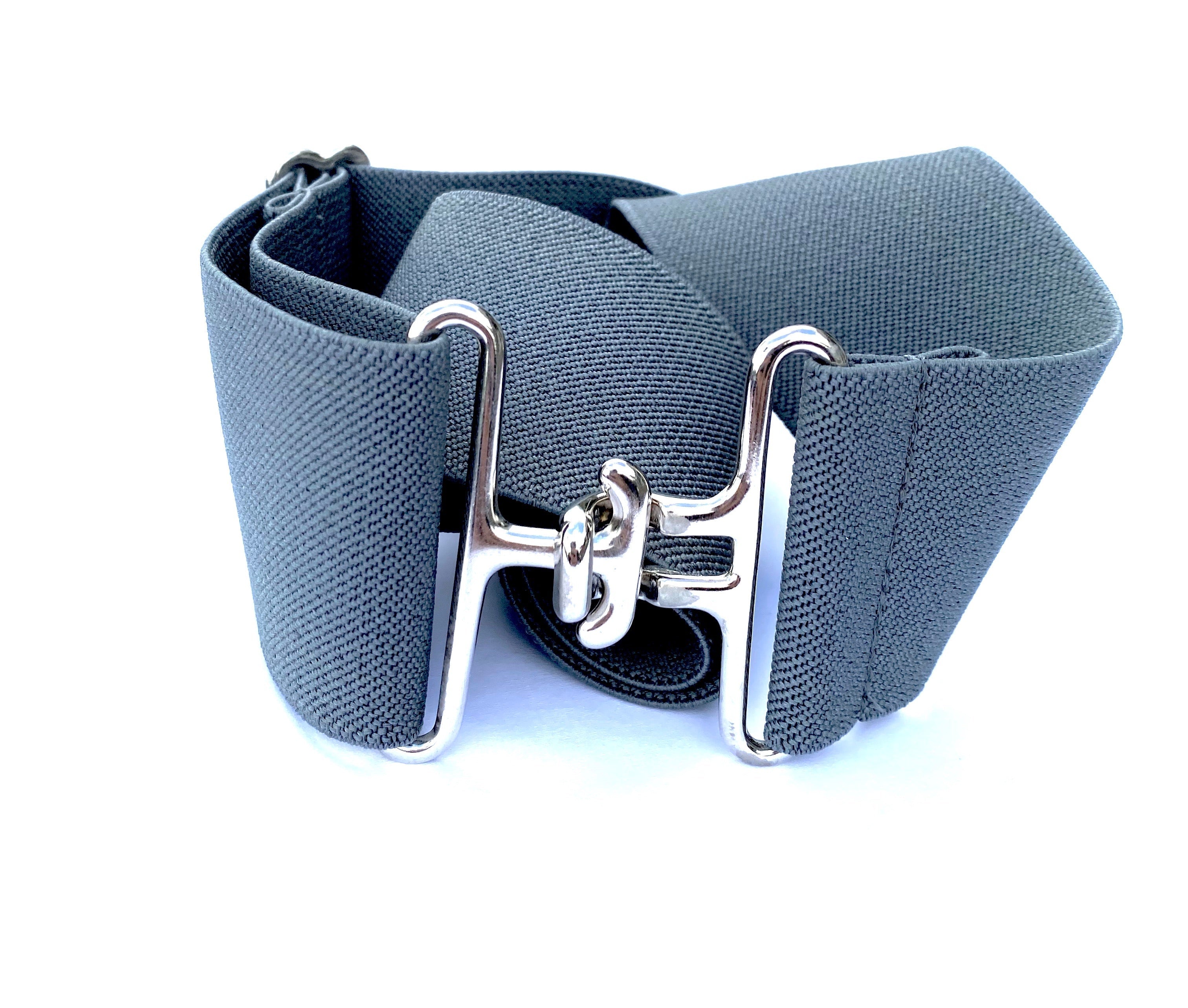 Slate + Silver Elastic Belt