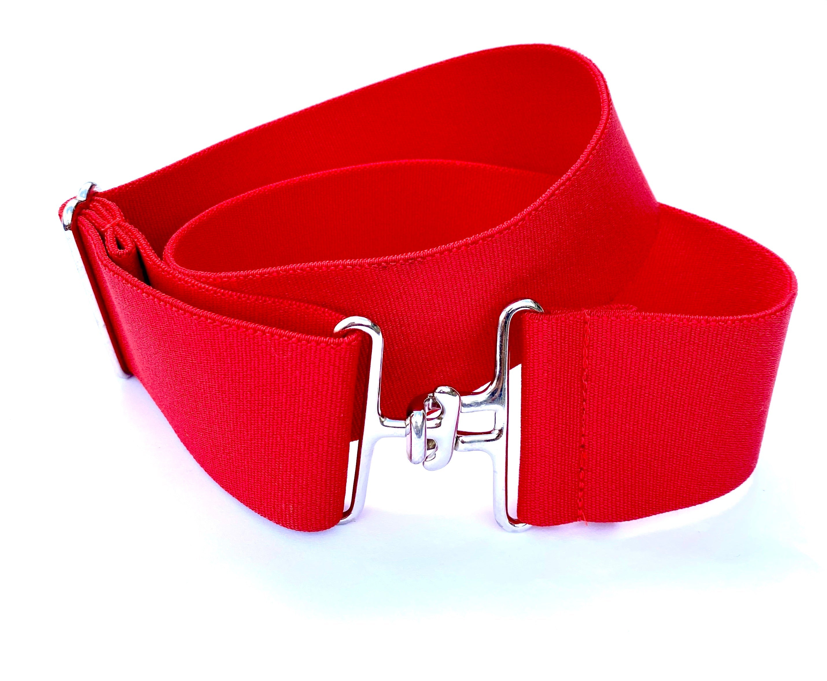 Red + Silver Elastic Belt
