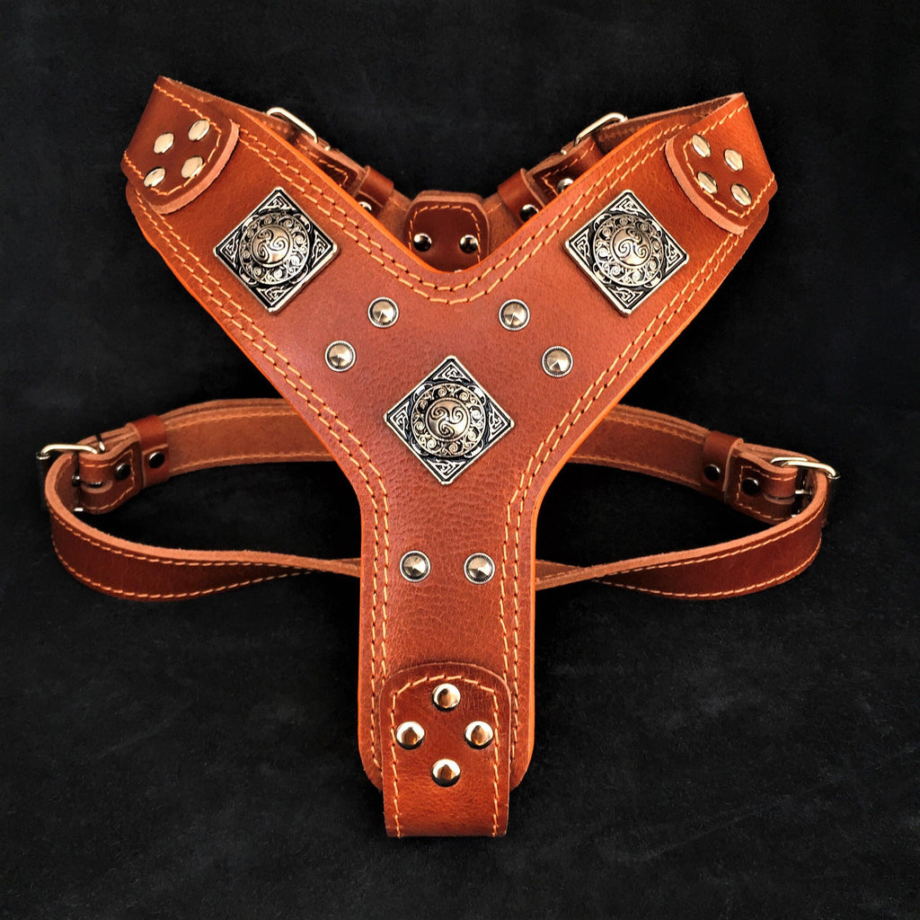 The "Eros" harness brown by Bestia Dog Gear