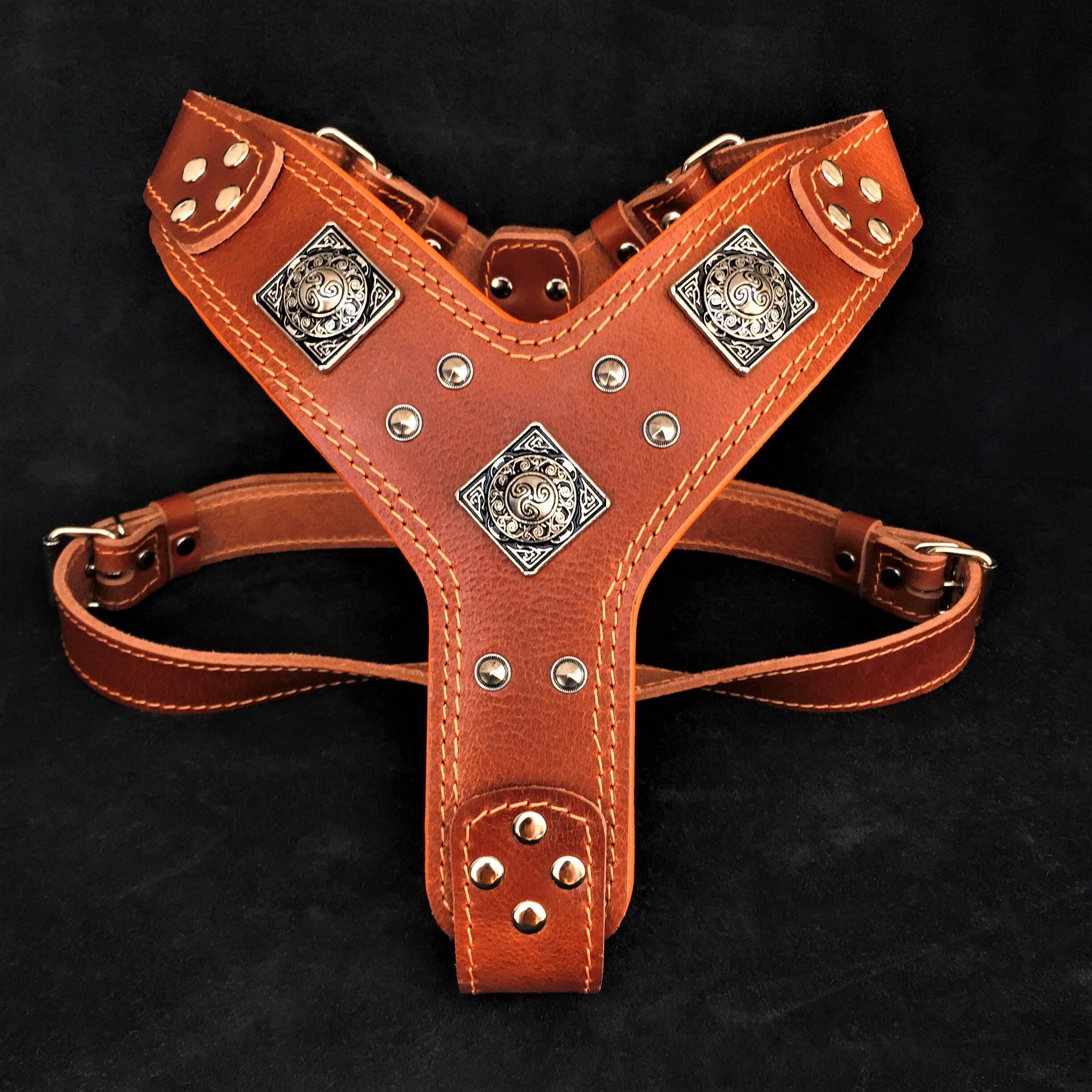 The "Eros" harness brown by Bestia Dog Gear