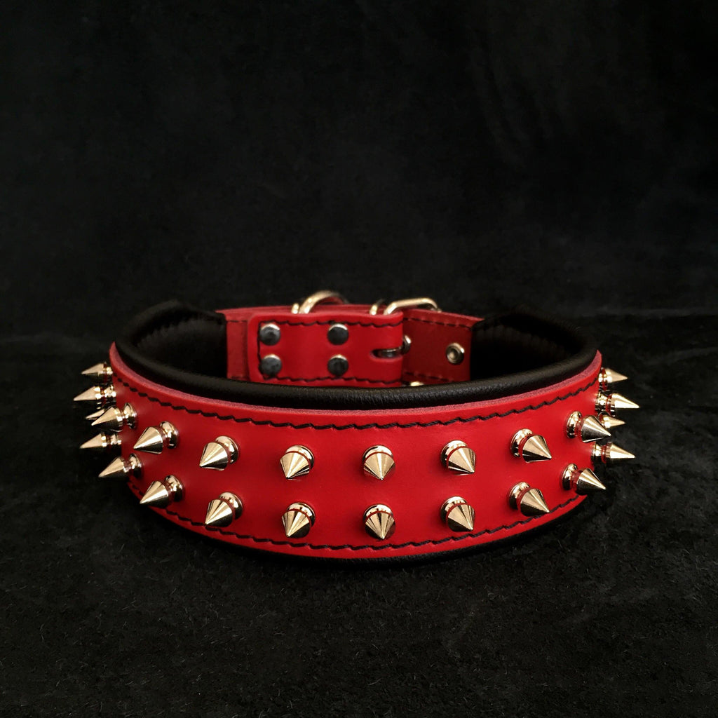Red "Frenchie" collar by Bestia Dog Gear