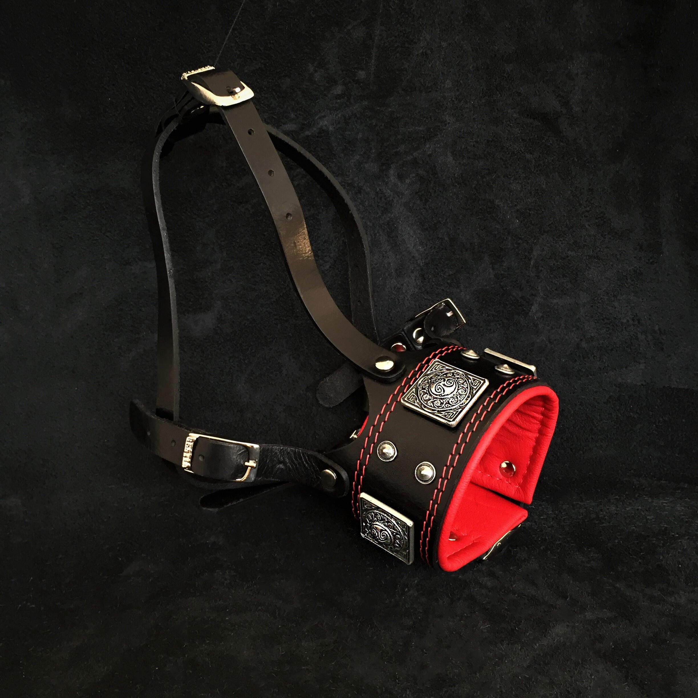 The "Eros" muzzle black & red by Bestia Dog Gear