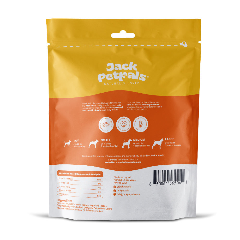 Jack PetPals Crafted Bite Chicken Sweet Potato Dog Treats (12oz) by American Pet Supplies