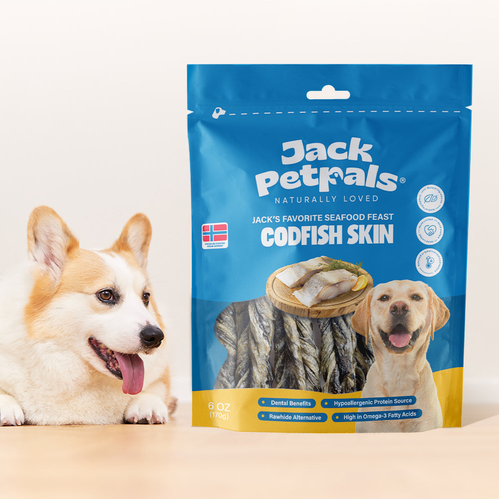 Jack PetPals Seafood Feast Codfish Skin Treat Chews (6oz) by American Pet Supplies