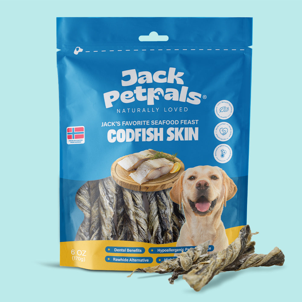Jack PetPals Seafood Feast Codfish Skin Treat Chews (6oz) by American Pet Supplies