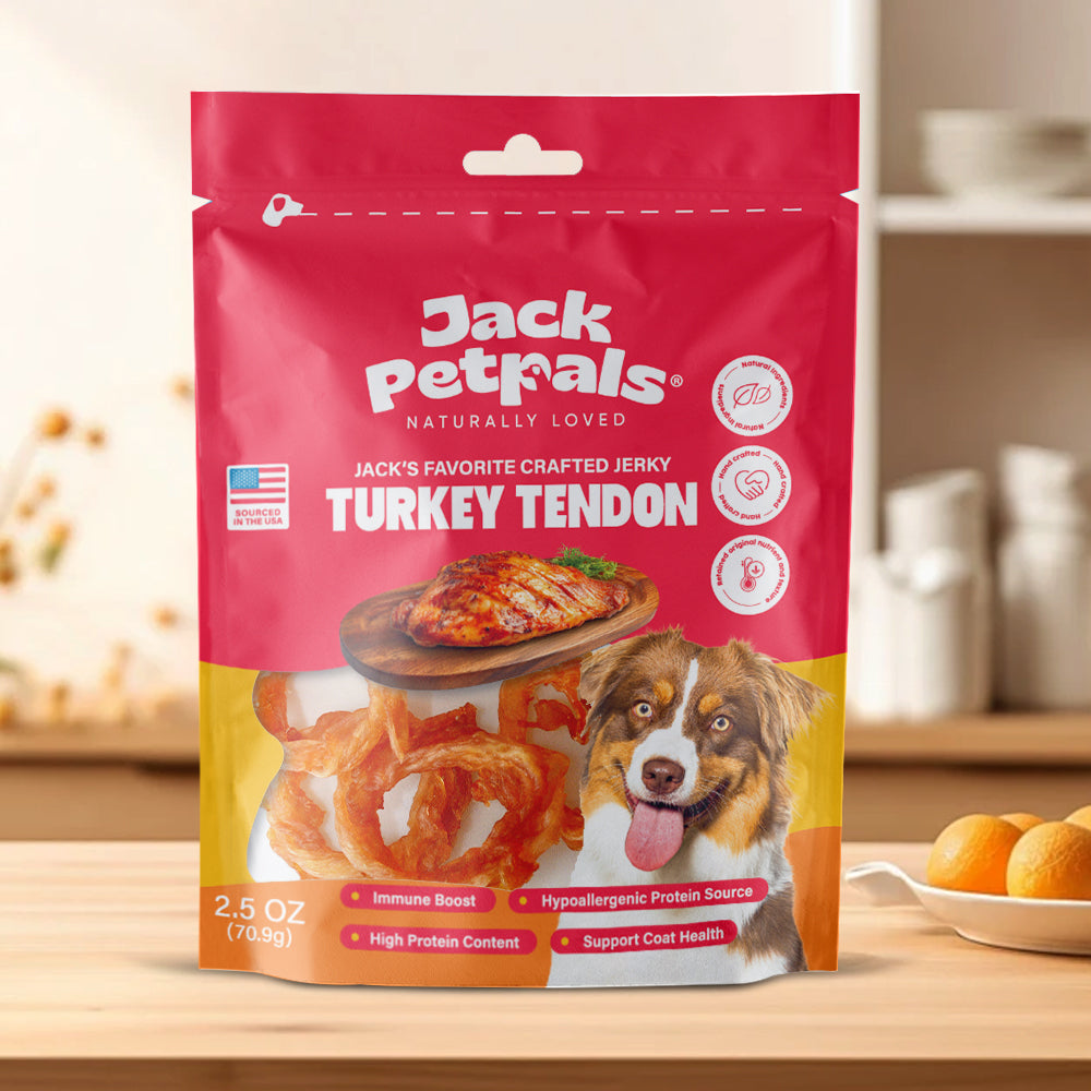 Jack PetPals Handcrafted Jerky Turkey Tendon Dog Treats (2.5oz) by American Pet Supplies