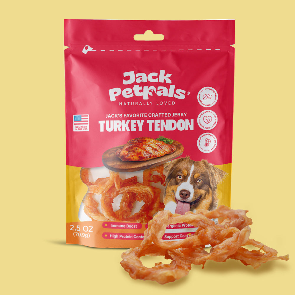 Jack PetPals Handcrafted Jerky Turkey Tendon Dog Treats (2.5oz) by American Pet Supplies