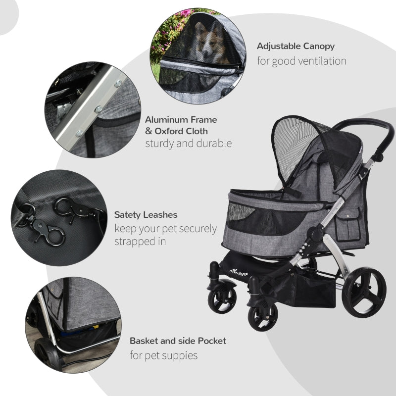 Travel Pet Stroller with Adjustable Handlebar by Furr Baby Gifts