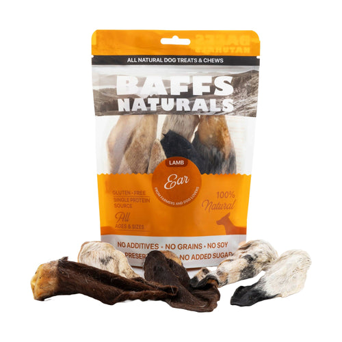 BAFFS NATURALS All-Natural Premium Lamb Ear Dog Chews – (3.5oz Bag) by American Pet Supplies