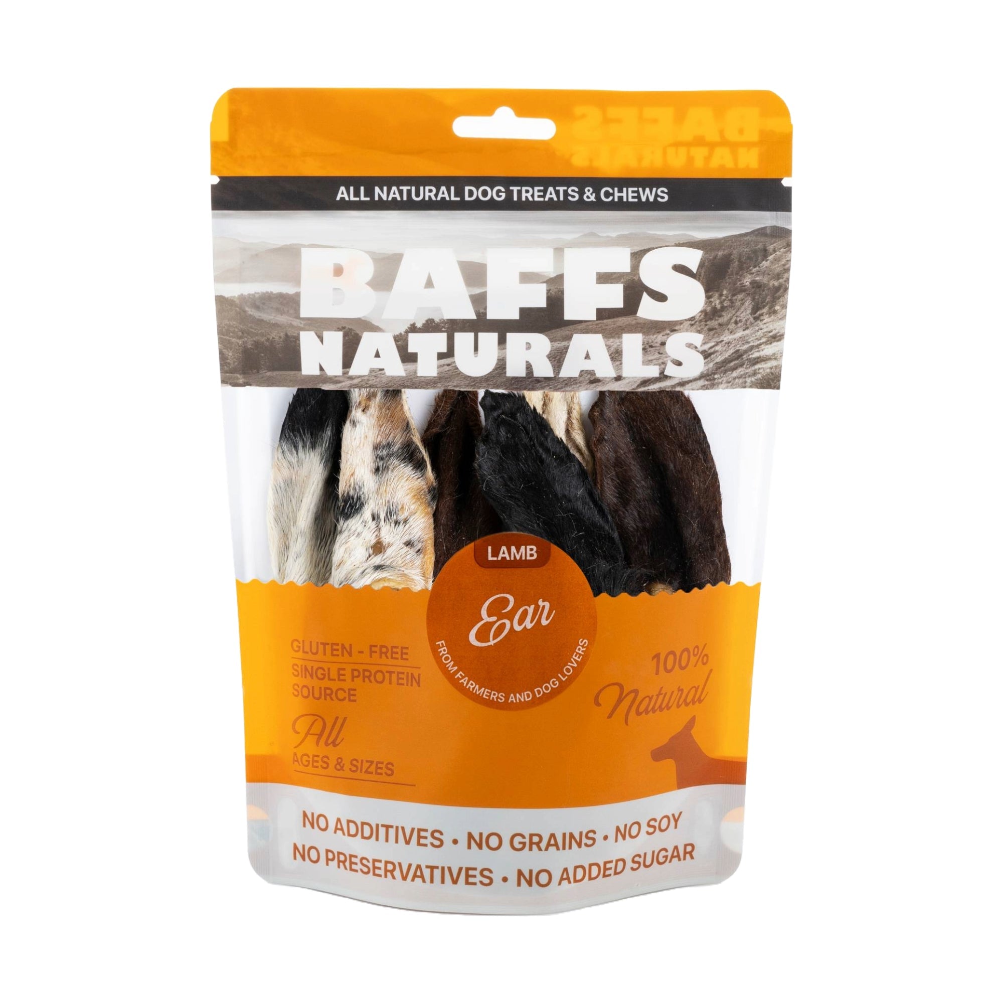 BAFFS NATURALS All-Natural Premium Lamb Ear Dog Chews – (3.5oz Bag) by American Pet Supplies